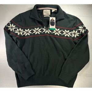 NWT Weatherproof Vintage The Holiday Sweater Mens Large 1/4 Zip‎ Pullover